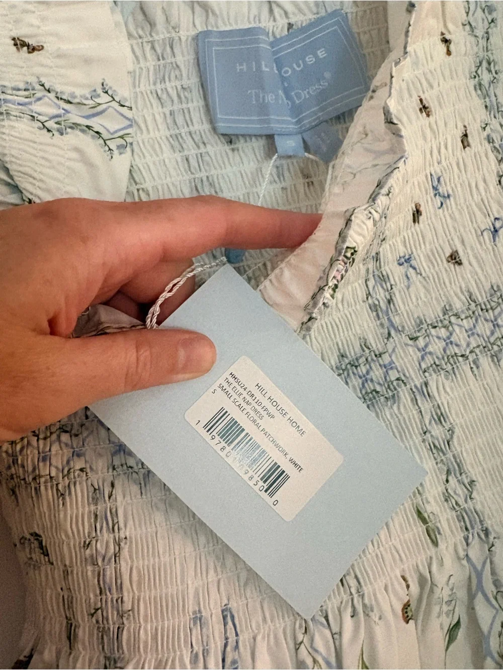 NWT Hill House Home Nap Dress Size Small in Small Floral Patchwork - Picture 3 of 3